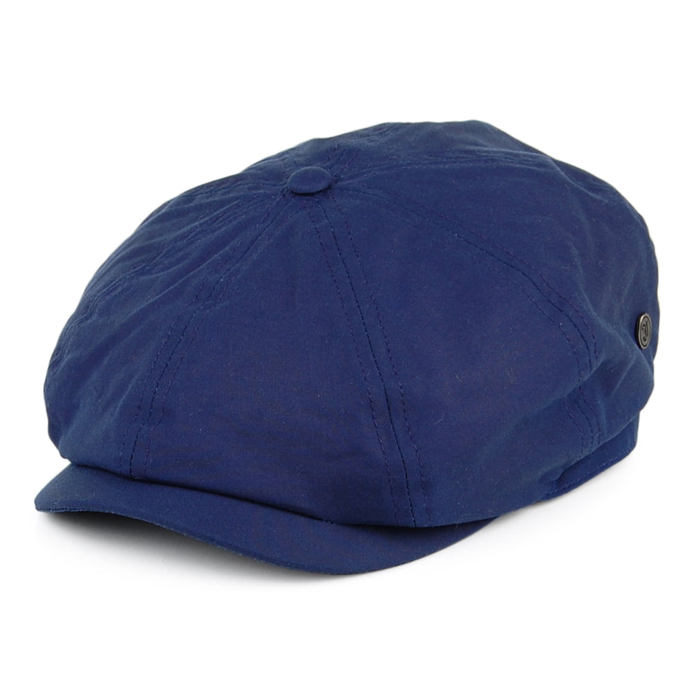 Gorra Newsboy British Millerain de algodón encerado de Jaxon & James Azul Marino al por mayor