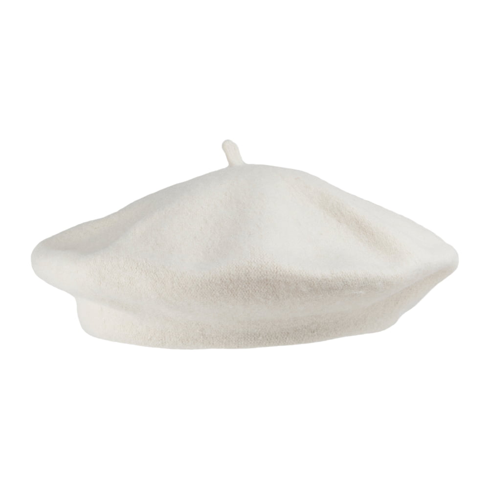 Boina Fashion de lana de Village Hats Blanco roto al por mayor
