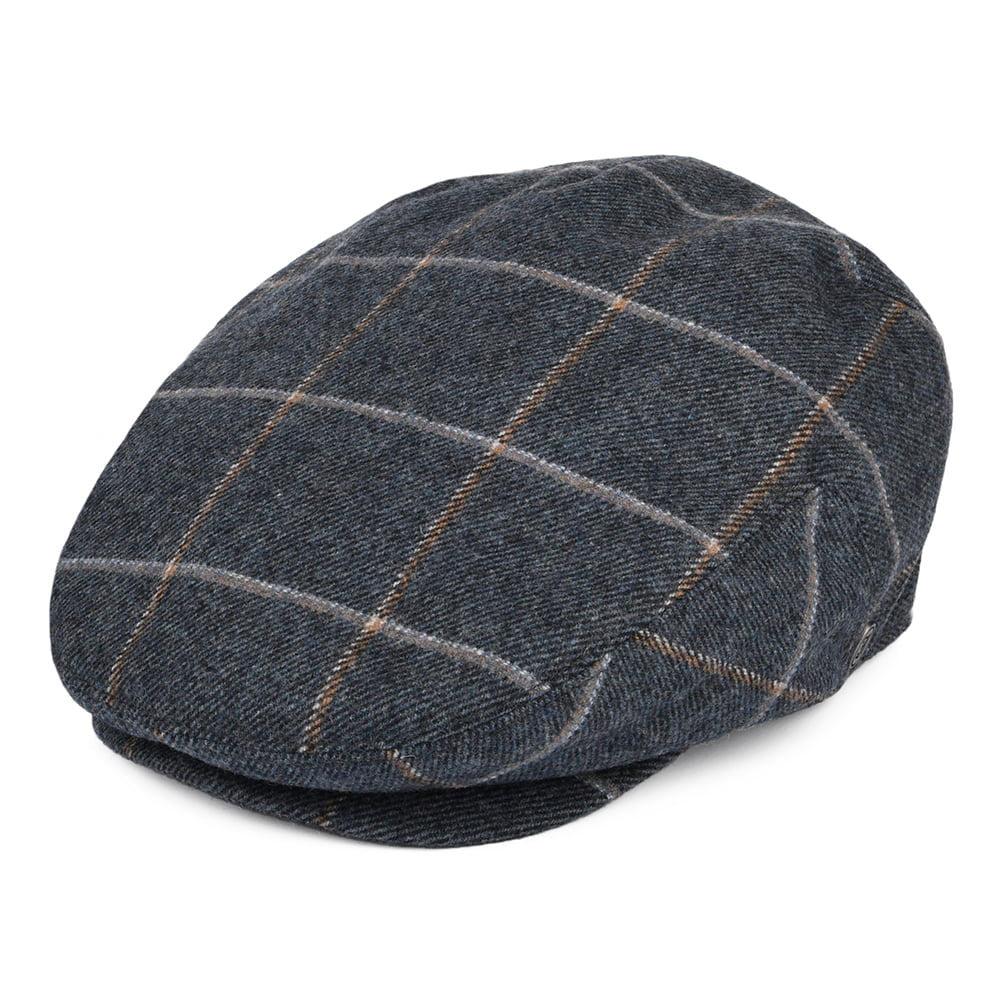 Gorra plana Gaslamp a cuadros de Jaxon & James Azul Vaquero al por mayor