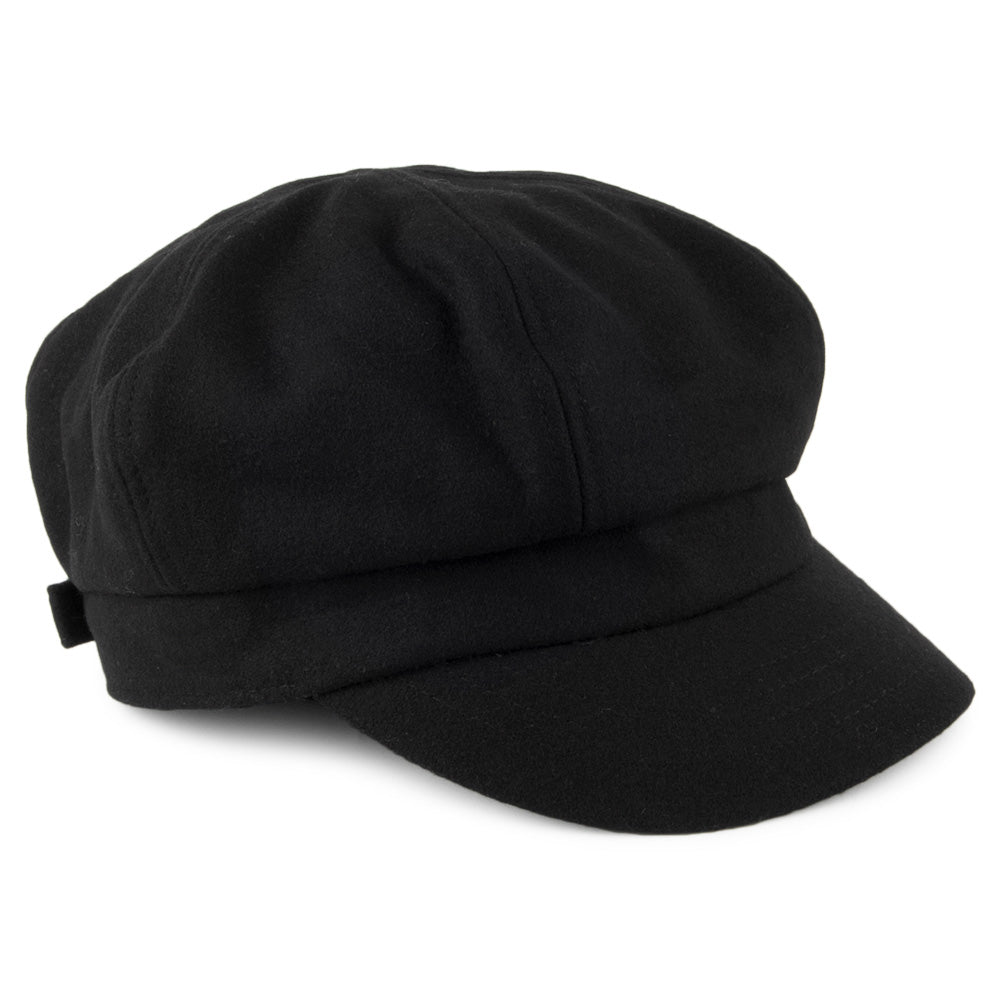 Gorra Baker Boy de mezcla de lana de sur la tête Negro al por mayor