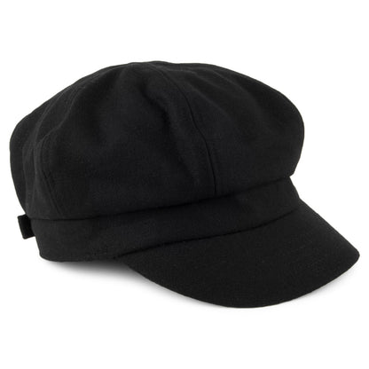 Gorra Baker Boy de mezcla de lana de sur la tête Negro al por mayor